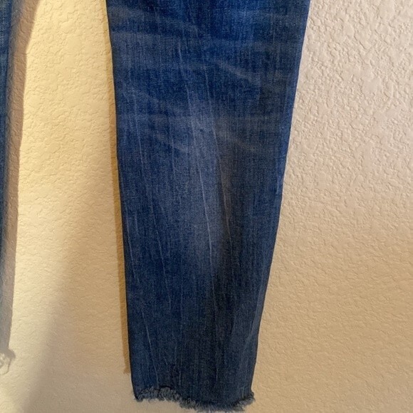 Vigoss jeans Chelsea women y2k 90s skinny crop 26/25 long distressed raw - Picture 15 of 16